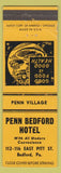 Matchbook Cover - Penn Bedford Hotel Bedford PA