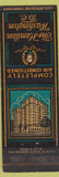 Matchbook Cover - Hamilton Hotel Washington DC