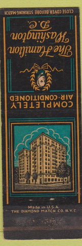 Matchbook Cover - Hamilton Hotel Washington DC