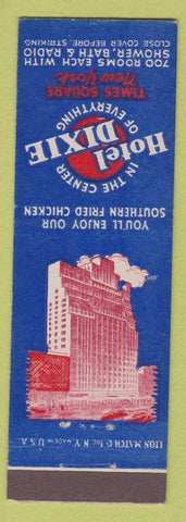 Matchbook Cover - Hotel Dixie New York City