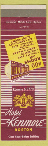 Matchbook Cover - Hotel Kenmore Boston MA