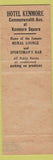 Matchbook Cover - Hotel Kenmore Boston MA