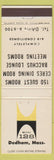 Matchbook Cover - Hotel 128 Dedham MA