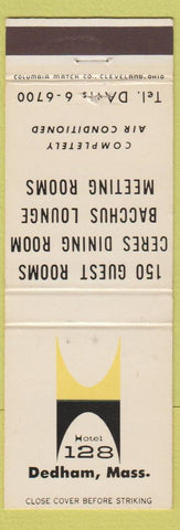 Matchbook Cover - Hotel 128 Dedham MA