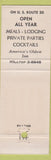 Matchbook Cover - Longfellow's Wayside Inn South Sudbury MA