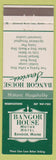 Matchbook Cover - Bangor House Motor Hotel Bangor ME