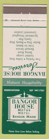 Matchbook Cover - Bangor House Motor Hotel Bangor ME