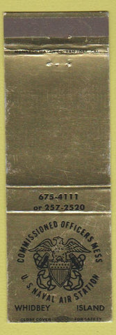 Matchbook Cover - Officers Mess US Naval Air Station Whidbey Island WA