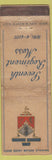 Matchbook Cover - Seventh Regiment Mess Military POOR