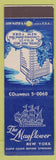 Matchbook Cover - The Mayflower Hotel New York City