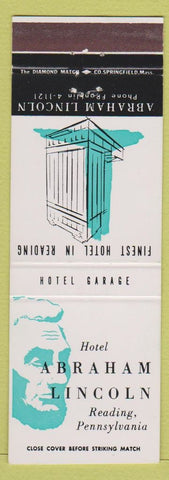 Matchbook Cover - Hotel Abraham Lincoln Reading PA