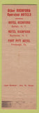 Matchbook Cover - Hotel Richford Erie PA