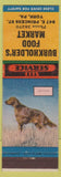 Matchbook Cover - Burkholder's Food Market Grocery York PA Setter dog