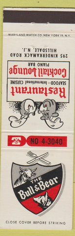 Matchbook Cover - Bull and Bear Hillsdale NJ restaurant
