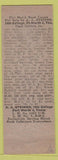 Matchbook Cover - Don Smith Texaco oil gas Forth Worth TX