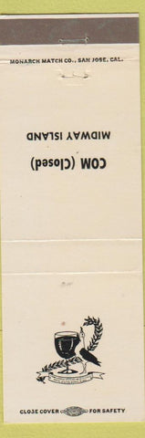 Matchbook Cover - Officers Mess Clothes Midway Island