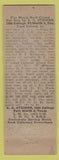 Matchbook Cover - Don Smith Texaco oil gas Forth Worth TX