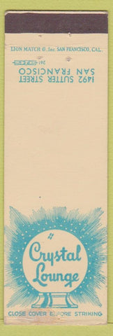 Matchbook Cover - Crystal Lounge San Francisco CA WEAR
