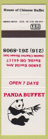 Matchbook Cover - Panda Buffet Chinese Euclid OH