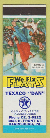 Matchbook Cover - Texaco Dan Harrisburg PA oil gas