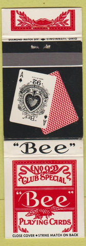 Matchbook Cover - Bee Playing Cards