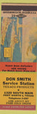 Matchbook Cover - Don Smith Texaco oil gas Forth Worth TX