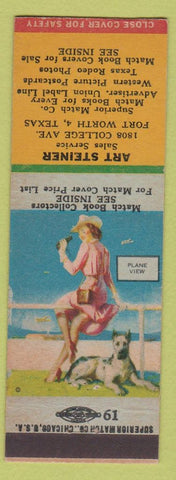Matchbook Cover - Art Steiner Sales Advertising Fort Worth TX pinup