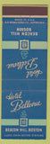 Matchbook Cover - Hotel Bellevue Beacon Hill Boston MA