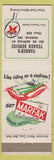 Matchbook Cover - Yarger's Texaco oil gas Warsaw IN low phone #
