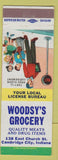Matchbook Cover - Woodsy's Grocery Cambridge City IN