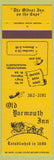 Matchbook Cover - Old Yarmouth Inn MA
