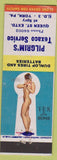Matchbook Cover - Pilgrim's Texaco oil gas Dunlop Tires York PA pinup