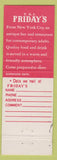 Matchbook Cover - TGI Friday's Indianpolis IN WEAR
