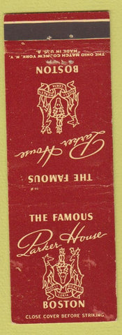 Matchbook Cover - Parker House Boston MA
