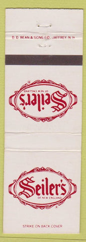 Matchbook Cover - Seiler's of New England