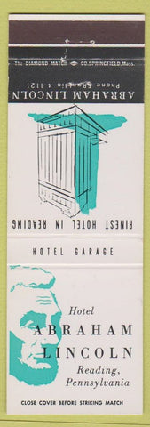 Matchbook Cover - Hotel Abraham Lincoln Reading PA