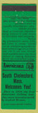 Matchbook Cover - South Chelmsford MA Perkins Americana Tourism green