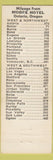 Matchbook Cover - Hotel Moore Ontario OR China Pheasants