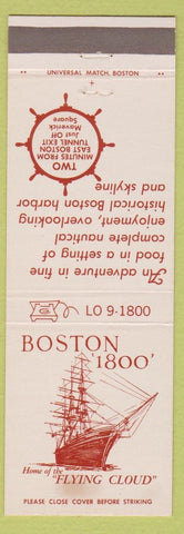 Matchbook Cover - Boston 1800 Flying Cloud MA WEAR