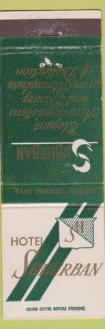 Matchbook Cover - Hotel Suburban East Orange Summit NJ
