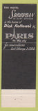 Matchbook Cover - Hotel Suburban East Orange Summit NJ