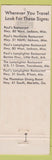 Matchbook Cover - Paul's Lamplighter Restaurant CHAIN MS AL GA