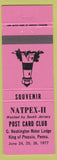 Matchbook Cover - Natpex II Post Card Club King of Prussia PA 1977 pink