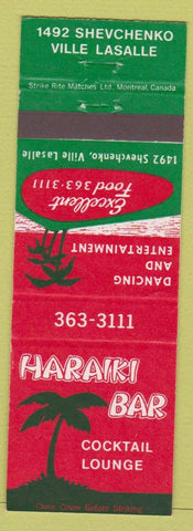 Matchbook Cover - Haraiki Bar Ville Lasalle QC Polynesian?