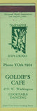 Matchbook Cover - Goldie's Cafe Los Angeles? WEAR