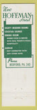 Matchbook Cover - New Hoffman Hotel Bedford PA