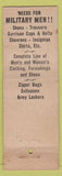 Matchbook Cover - Military Supply St Louis MO WEAR