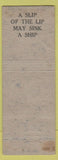 Matchbook Cover - United States Maritime Service Sheepshead Bay NY POOR