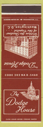 Matchbook Cover - Dodge House Hotel Washington DC