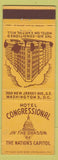 Matchbook Cover - Hotel Congressional Washington DC WEAR
